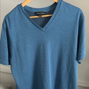 Indigo Blue V-Neck Tee for Men